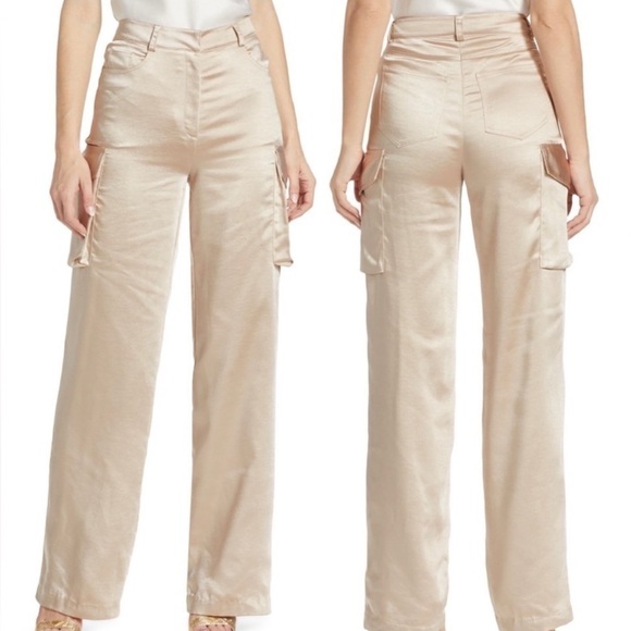 Generation Love Nate Satin Cargo Pants - Champagne - Picture 5 of 12